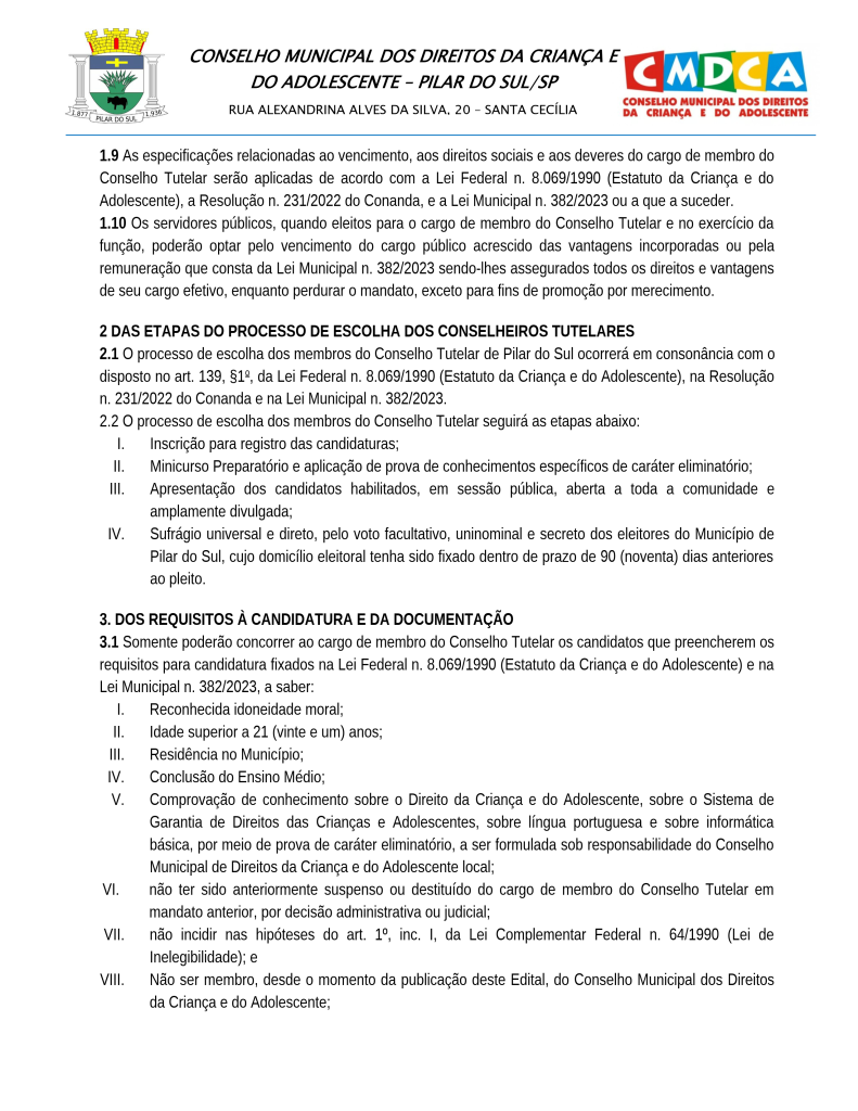 Notícia Edital nº 02 2023 CMDCA Reabertura de inscrições para o